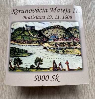 5000 Sk 2008 -  Korunovácia Mateja II. - front