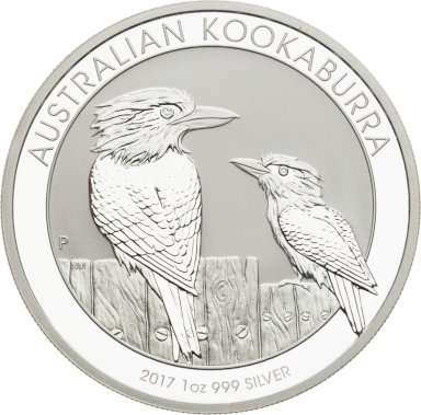 Investičné striebro Kookaburra (2017) - 1 unca - averz