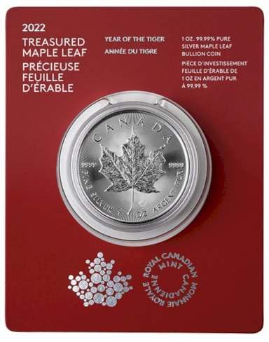 Investment Silver Maple Leaf Year of the Tiger - 1 ounce (Limited Edition) - back