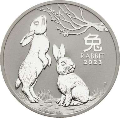 Investiční stříbro Rok zajíce 2023 - 1 unce - avers
