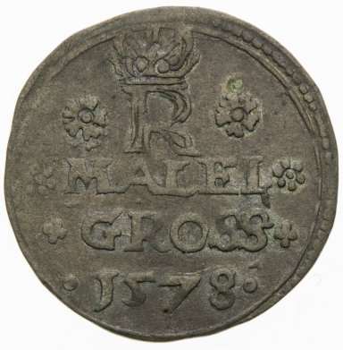 Malý groš 1578 (Jáchymov) - revers