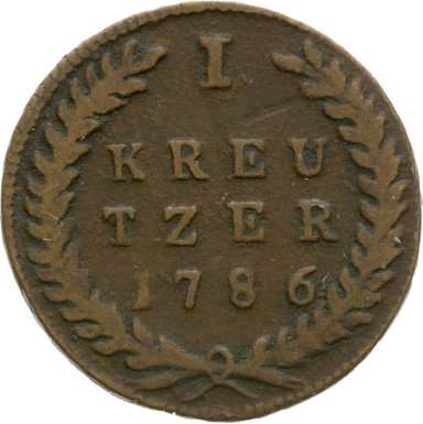 Krejcar 1786 S-B - revers