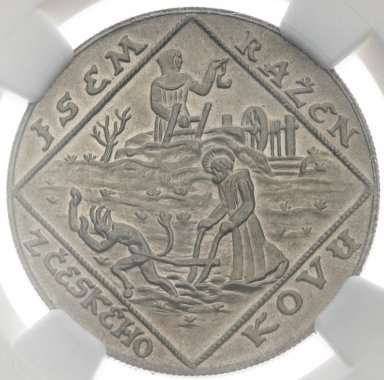 Medal 1928/1974 - Jsem ražen z českého kovu (strike in Cu-Ni) MS 67 - front