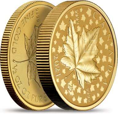 Gold coin Maple Leaf - 1 Oz (25th anniversary)