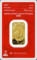 Argor-Heraeus - Gold bar Year of the snake 20245- 10 g - front