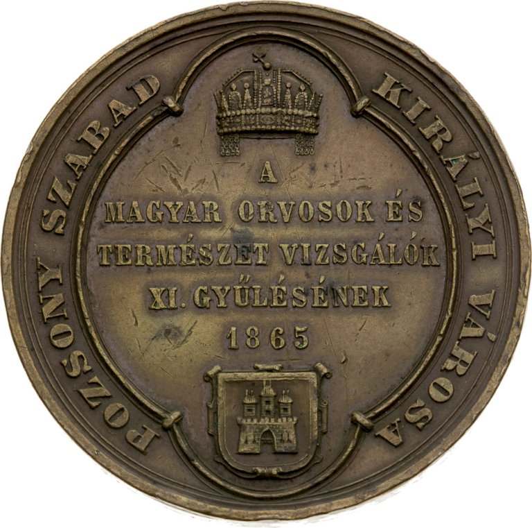 Medaila 1865 - Kongres lekárov a právnikov v Bratislave