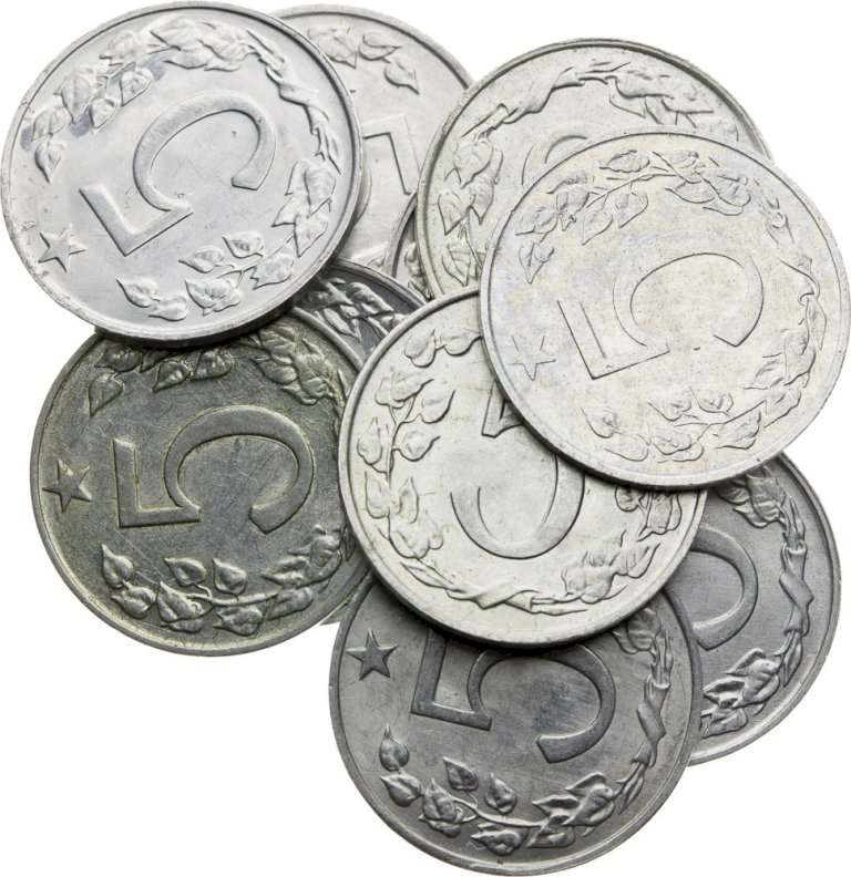 Lot of 5 Heller coins (10pcs)