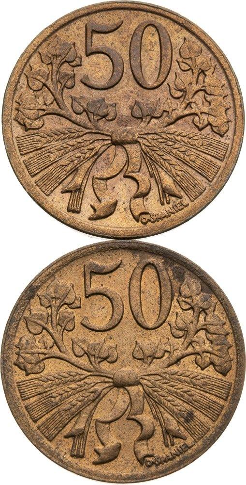 Lot of 50 Heller coins (2pcs)