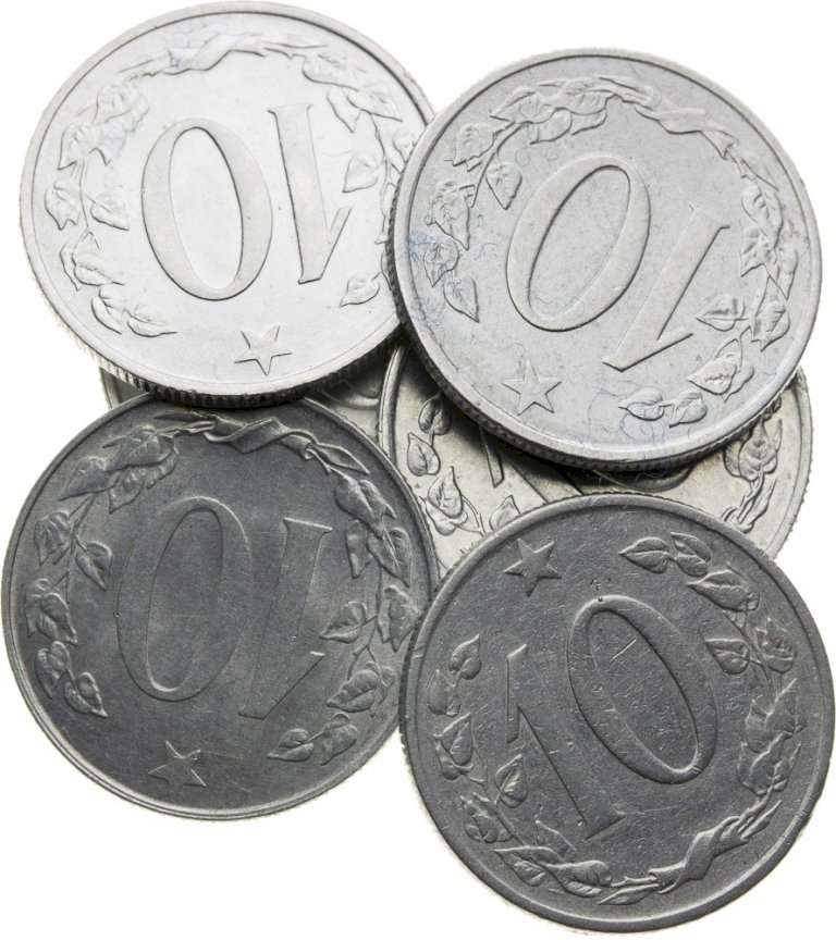 Lot 6ks 10 Halierových mincií