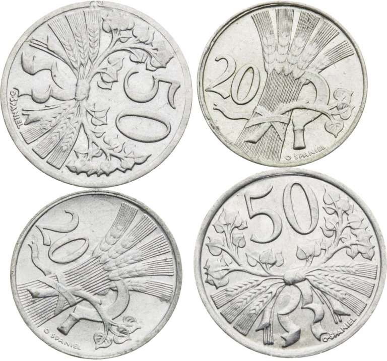 Lot of Heller coins (4pcs)