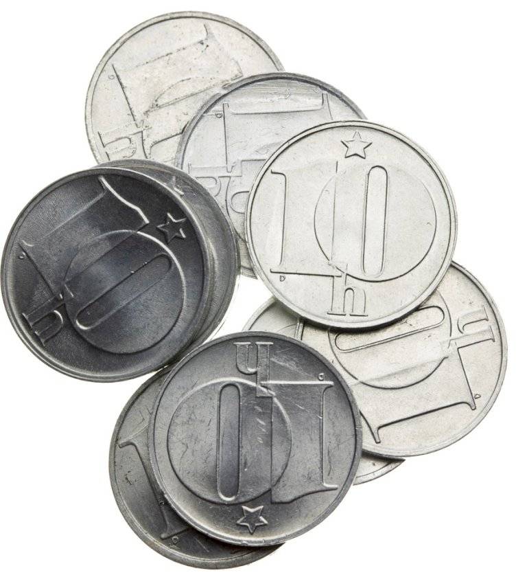 Lot 9ks 10 Haléřových mincí
