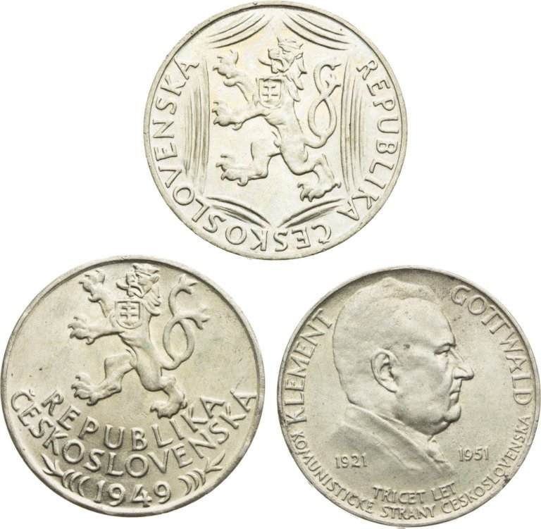 Lot of 100 Koruna coins (3pcs)