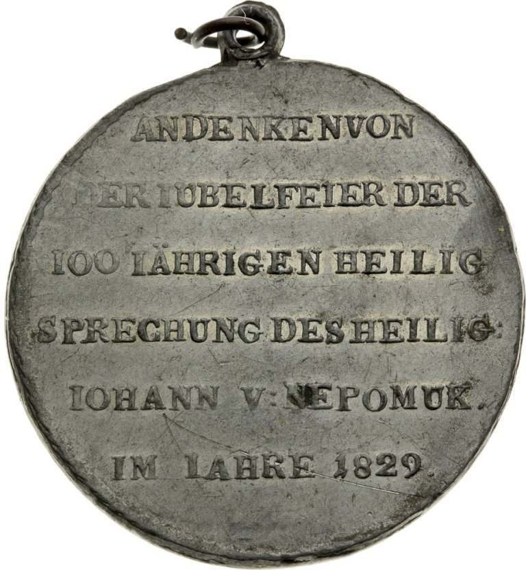 Medal 1829 (Tin) - Johann Nepomuk