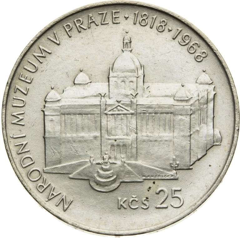 25 Kčs 1968 - Národní múzeum