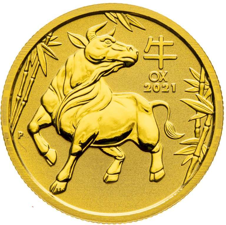 Gold coin Year of the Ox 2021 - 1/4 ounce