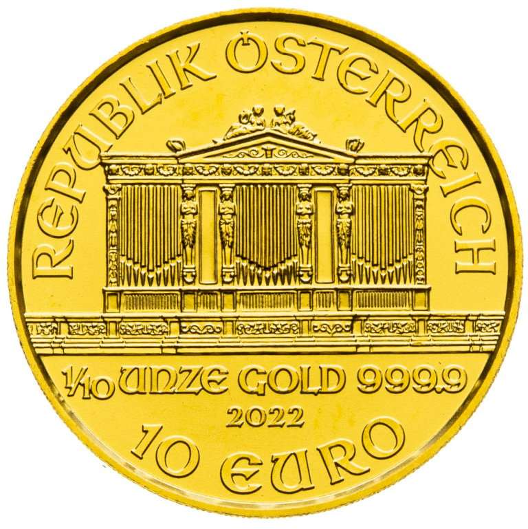 Gold coin Philharmoniker - 1/10 ounce