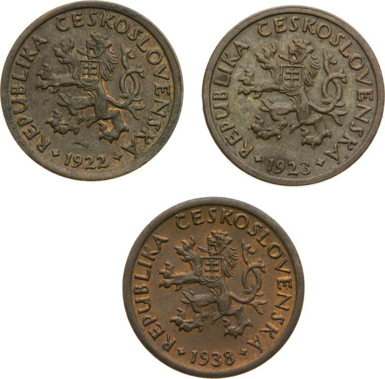 Lot of 10 Heller coins (3pcs)