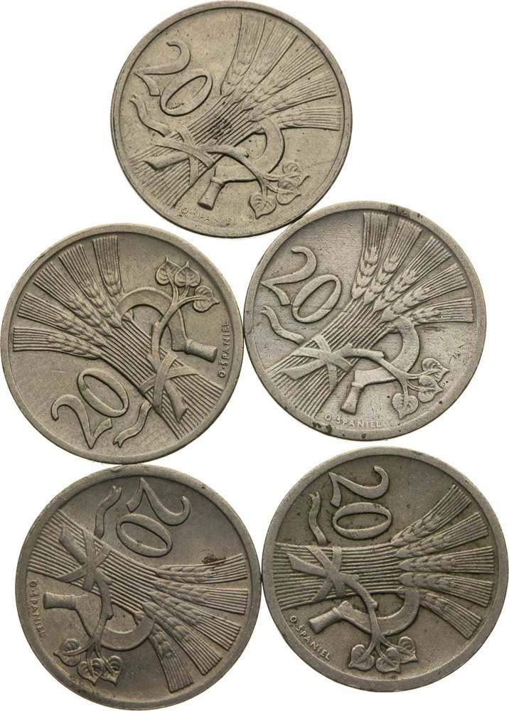 Lot of 20 Heller coins (5pcs)