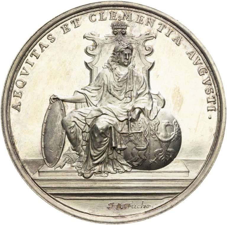 Silver medal 1719 - Homage in Wartenberg