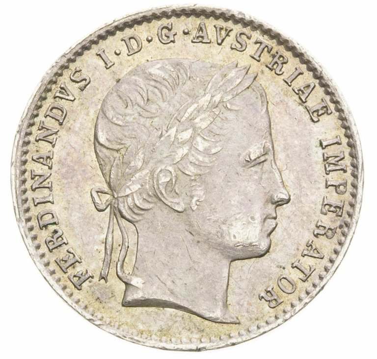 Silver token 1836 - Coronation of Ferdinand V. in Prague (small)
