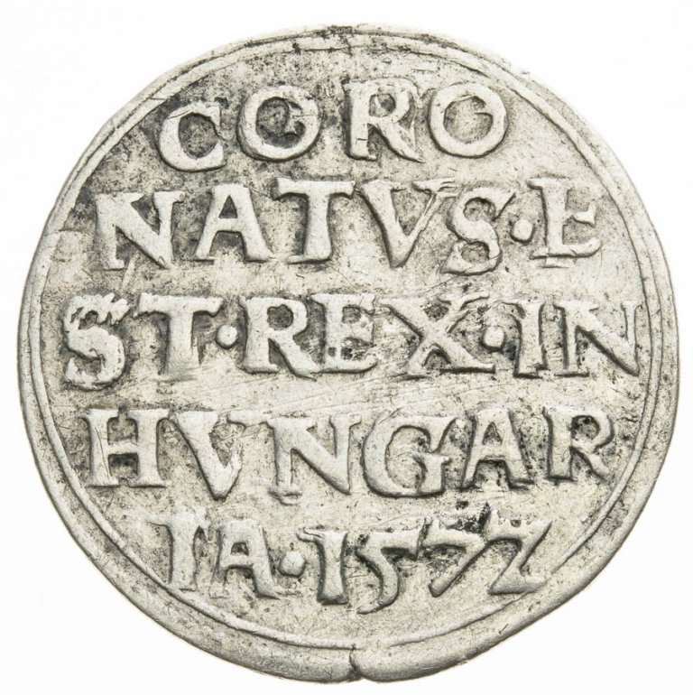 Strieborný žetón 1572 - Korunovácia Rudolfa II. v Bratislave