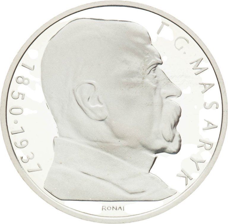 10 Koruna 1990 - T. G. Masaryk (silver replica no. 61) - front