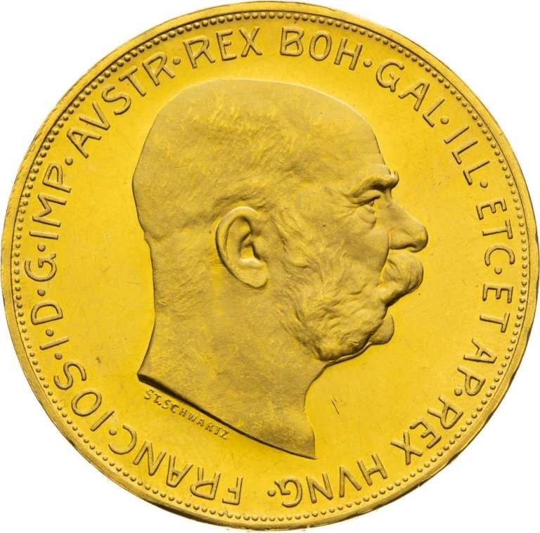 Investičné zlato 100 Koruna František Jozef I. 1915 - Novorazba
