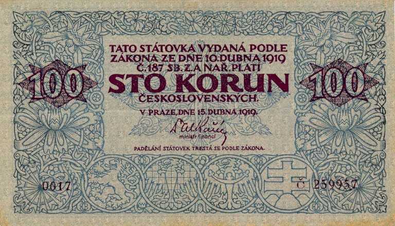 100 Kč 1919 s. 0017 - avers