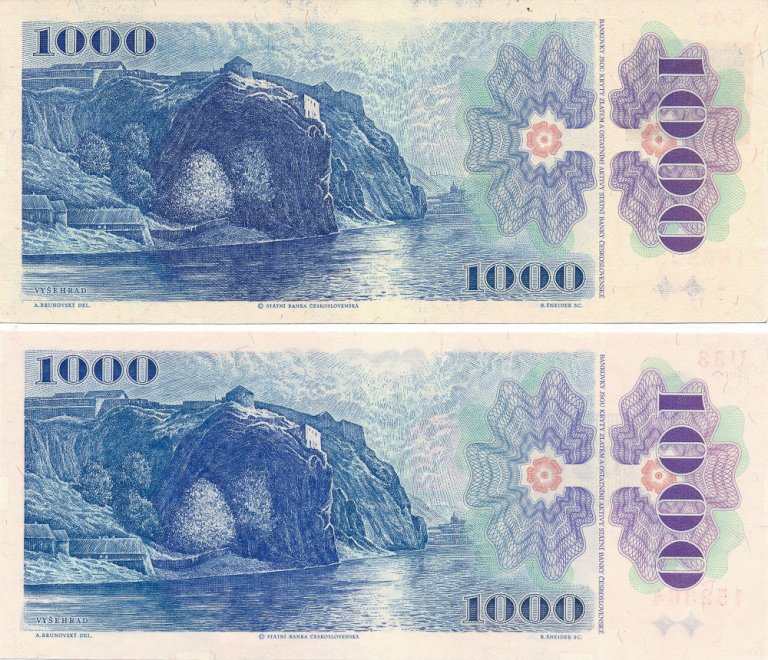 1000 Kč 1985/1993 (2 ks) (2)