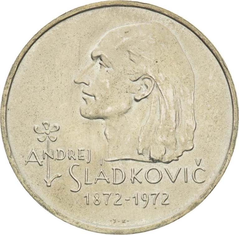 20 Koruna 1972 - Andrej Sládkovič (variant) - front