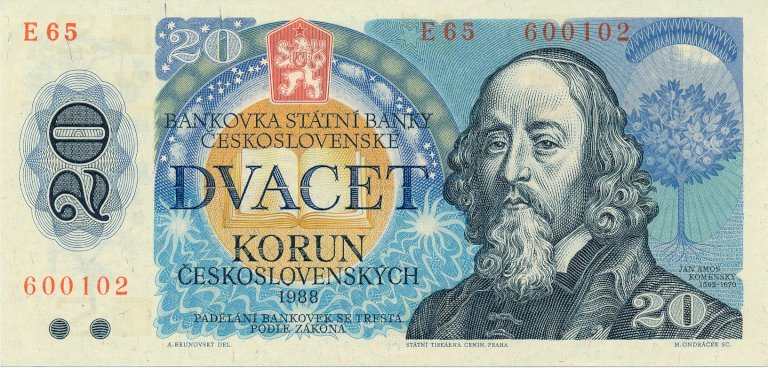 20 Kčs 1988 E 65 - averz