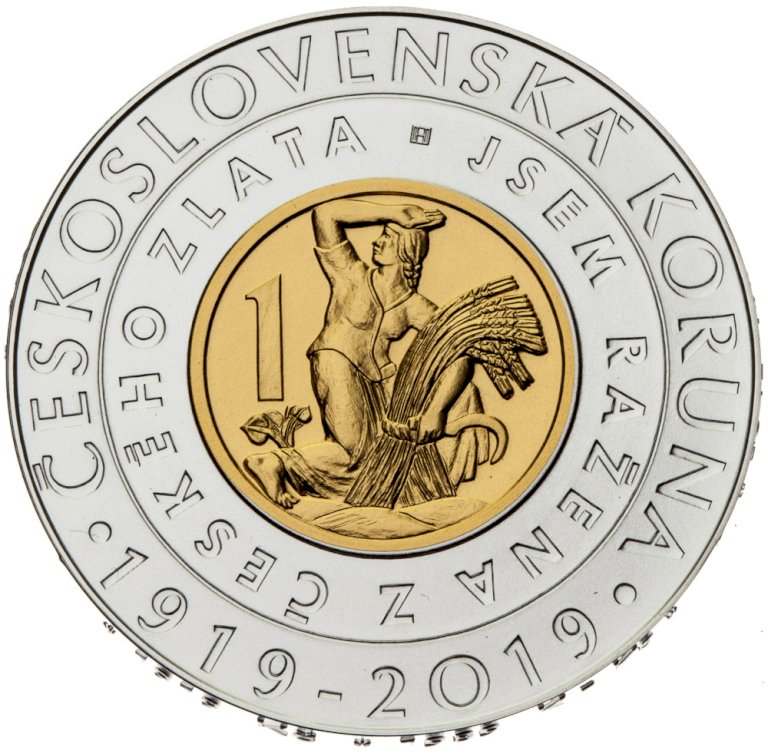 2000 Kč 2019 - Zavedení československé koruny (bimetal) (1)