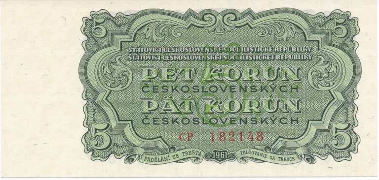 5 Kčs 1961 CP perf. (1)