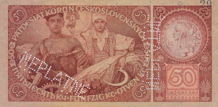 50 Koruna 1929 A (bank specimen) (2)