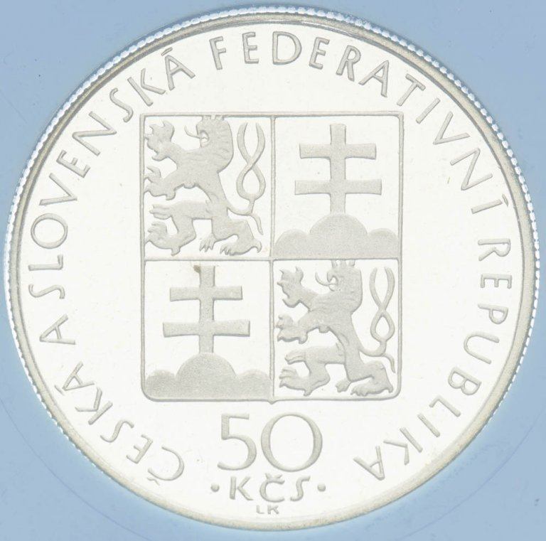 50 Kčs 1990 - Anežka Česká (proof) (2)