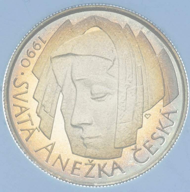 50 Kčs 1990 - Anežka Česká (proof) - avers