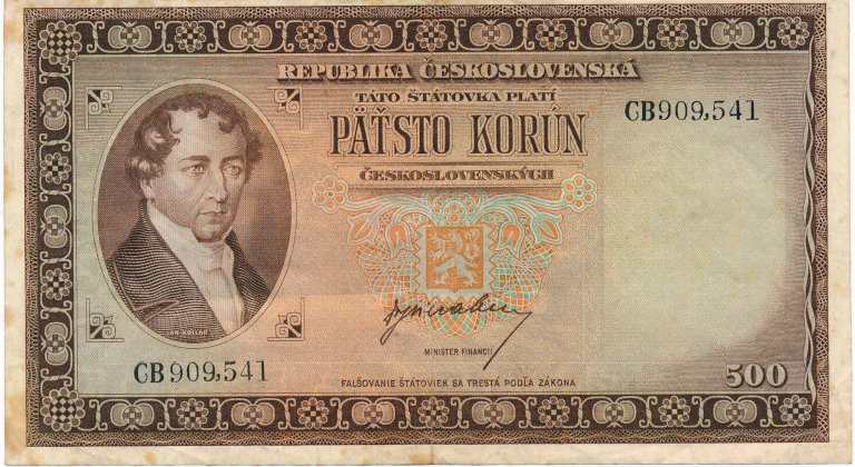 500 Koruna 1945 CB - front