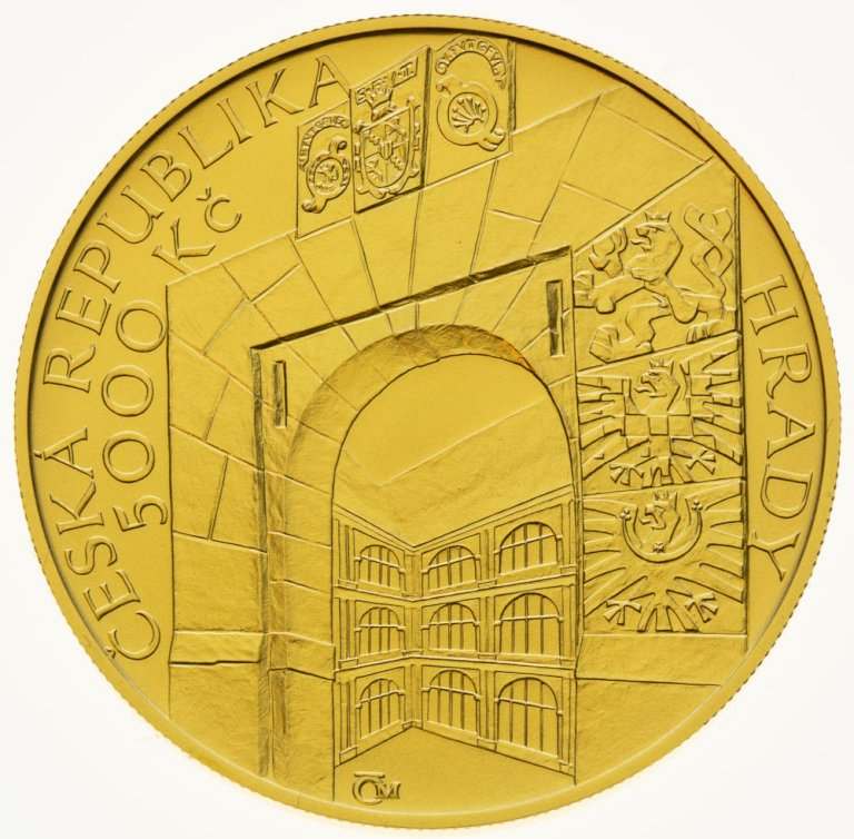 5000 CZK - Gold Coin Veveří Castle from the series Castles BK (2)