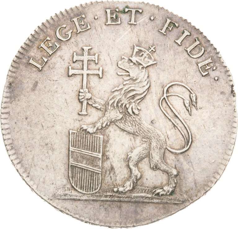Stříbrný žeton 1792 - Korunovace Františka II. na českého krále v Praze