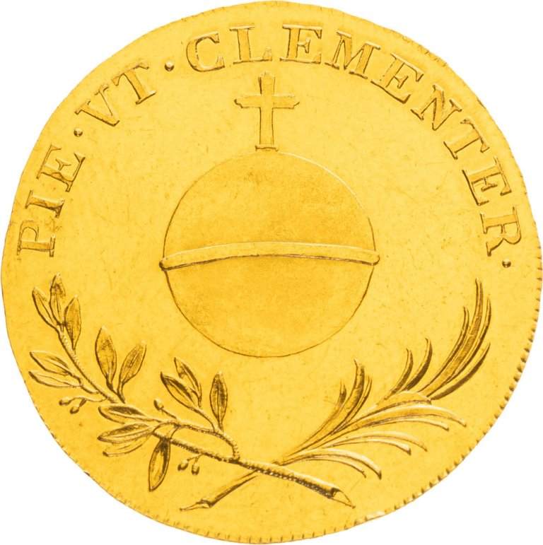 Zlatý žetón 1825 - Karolína Augusta - korunovácia na uhorskú kráľovnu v Bratislave (1 1/4 Dukát)
