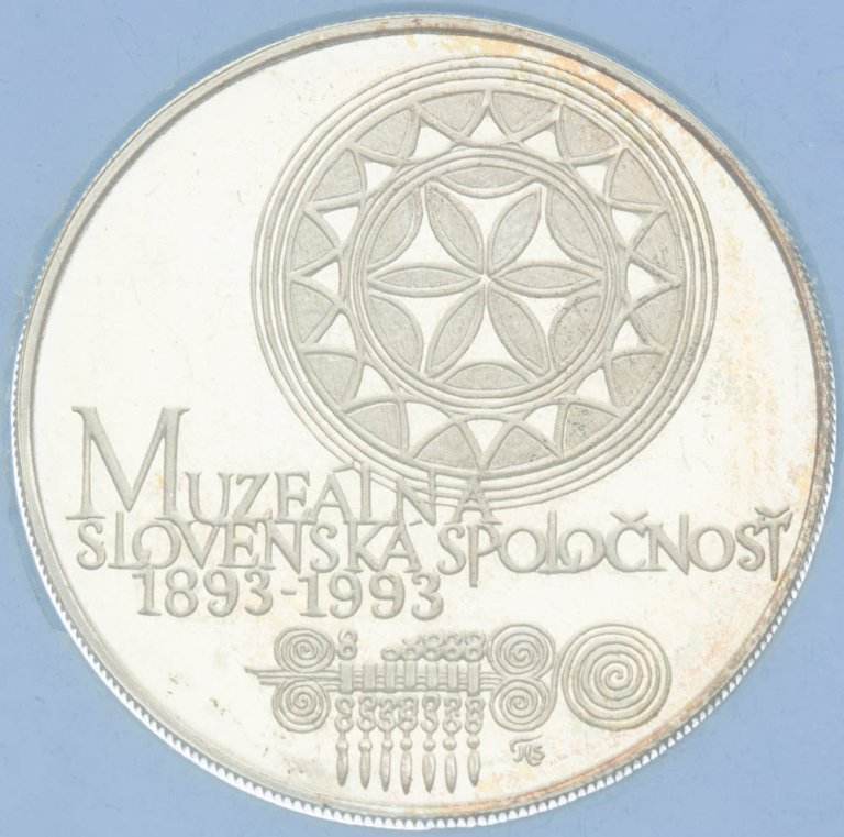 100 Kčs 1993 - Muzeálna slovenská spoločnosť (proof)