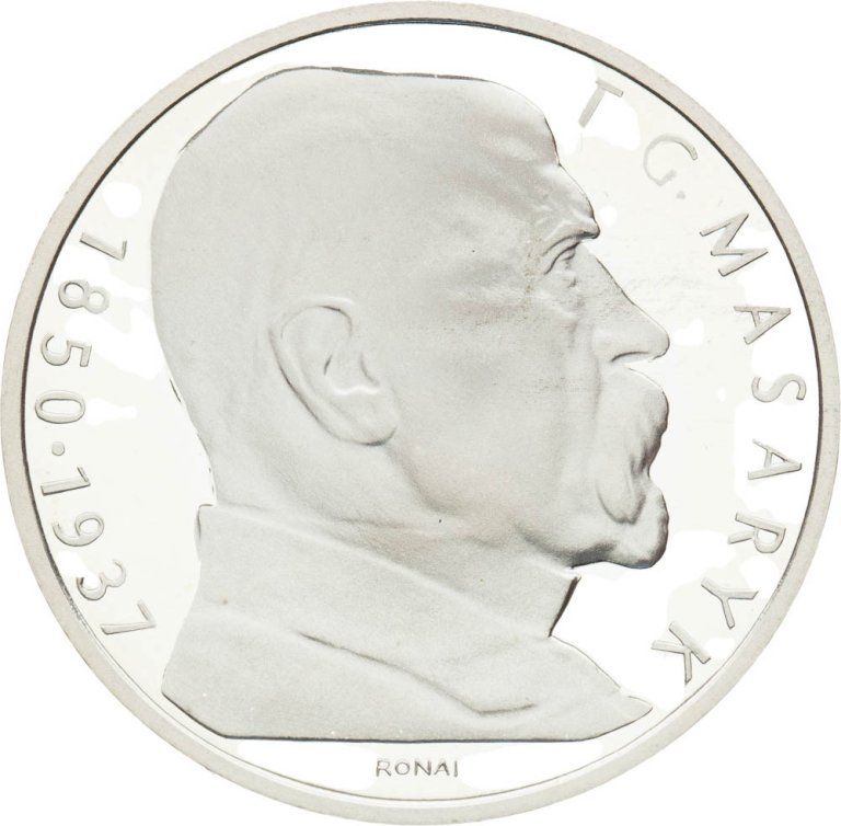 10 Koruna 1990 - T. G. Masaryk (silver replica no. 61)