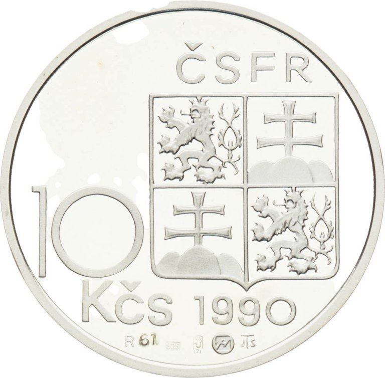 10 Koruna 1990 - T. G. Masaryk (silver replica no. 61)
