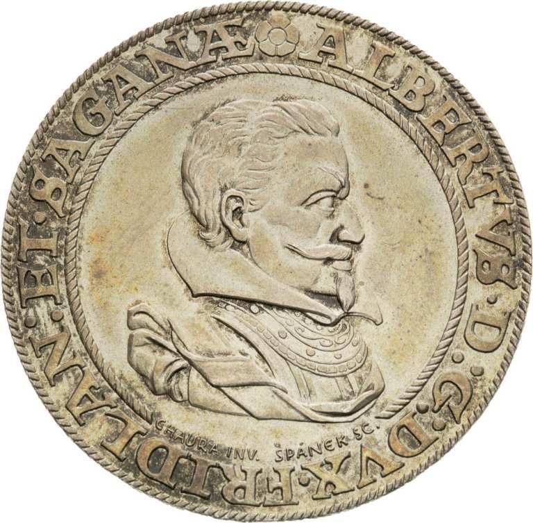 Stříbrná medaile 1934 - Albrecht z Valdštejna (matná)