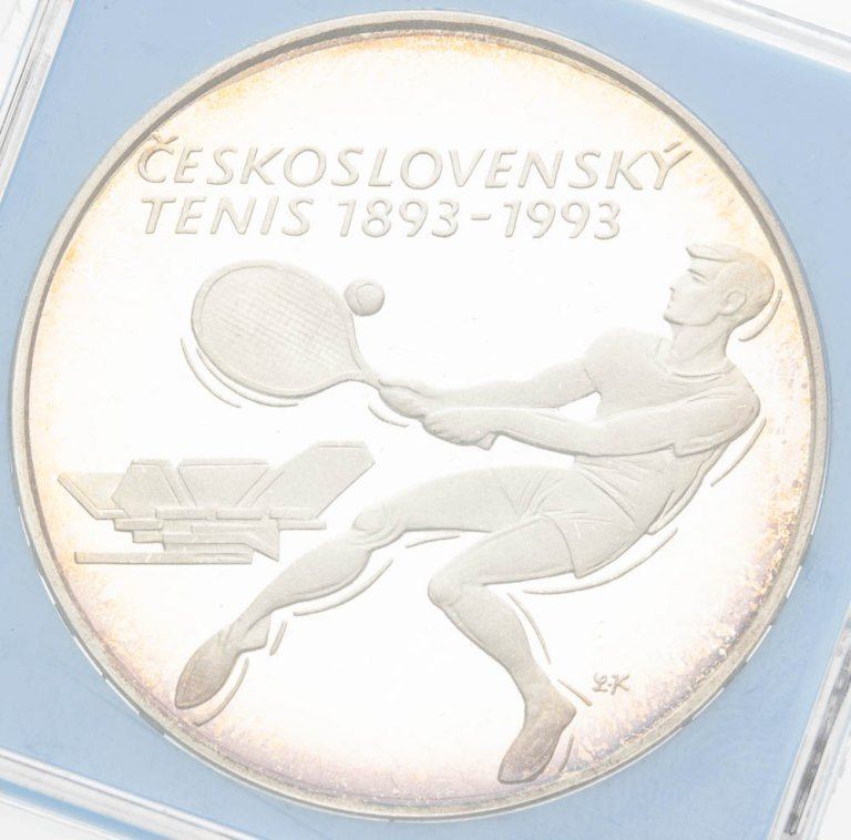 500 Koruna 1993 - Československý tenis (proof)