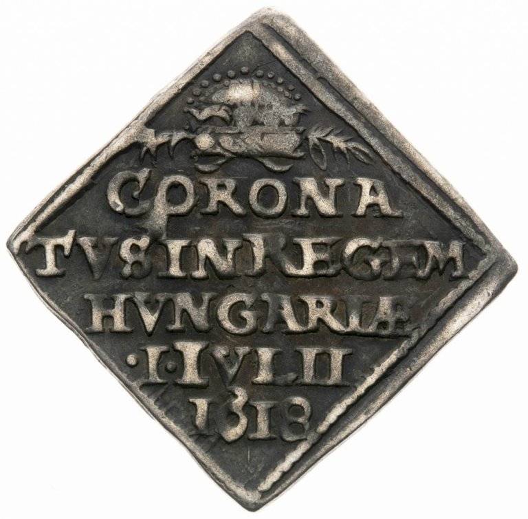 Silver clip 1618 - Coronation of Ferdinand II. in Bratislava (2)