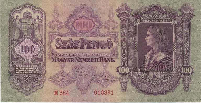100 Forint 1930 E 364