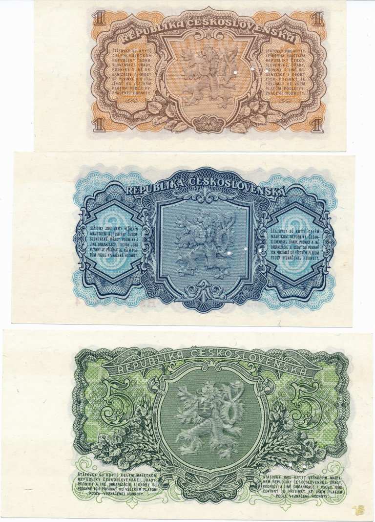 Lot 3pcs banknotes 1953 (perforated)