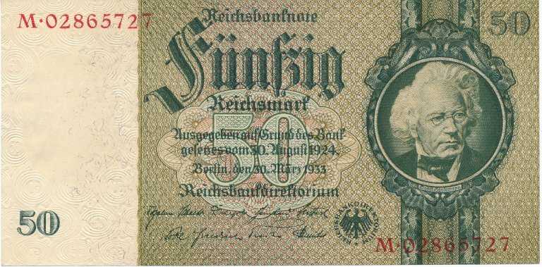50 Reichsmark 1933 M