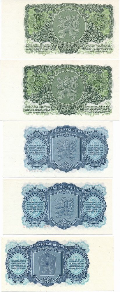 Lot of banknotes (8pcs) perf.